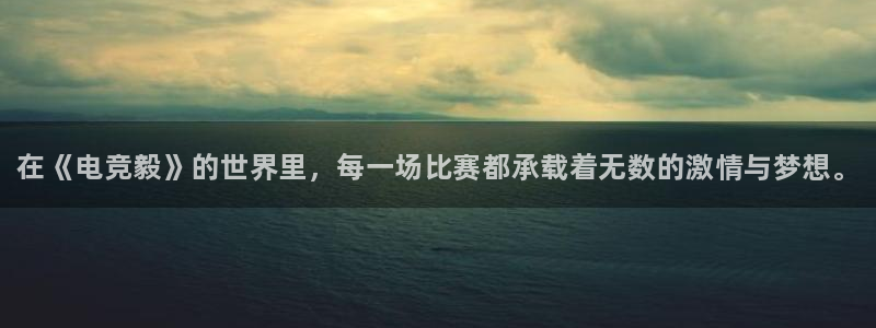 完美电竞app：在《电竞毅》的世界里，每一场比赛都承载着无数的激情与梦想。