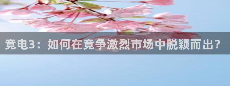 csgo完美电竞：竞电3：如何在竞争激烈市场中脱颖而出？
