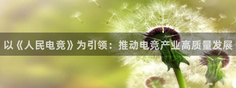 完美电竞世界平台下载：以《人民电竞》为引领：推动电竞产业高质量发展