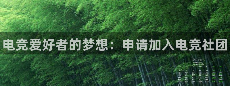 完美电竞下载：电竞爱好者的梦想：申请加入电竞社团