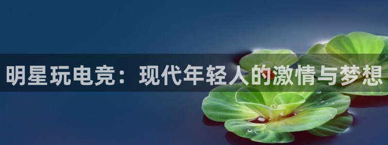 完美电竞app：明星玩电竞：现代年轻人的激情与梦想