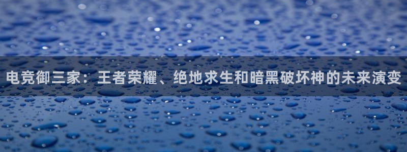 完美电竞世界平台：电竞御三家：王者荣耀、绝地求生和暗黑破坏神的未来演变
