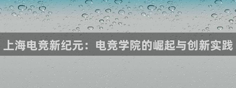 完美电竞世界平台：上海电竞新纪元：电竞学院的崛起与创新实践